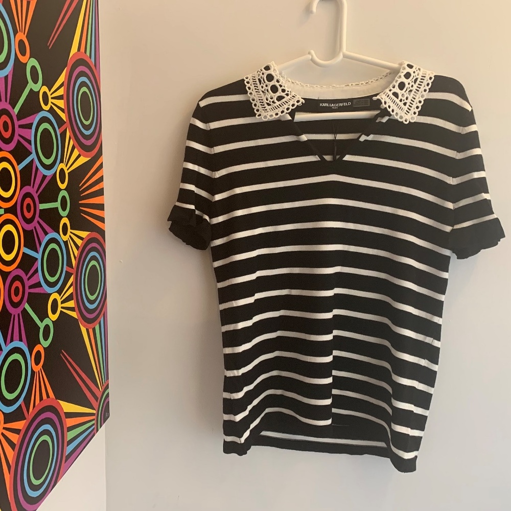 Karl Lagerfeld Paris striped top, size S